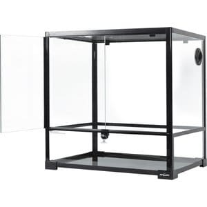 REPTI ZOO Reptile Glass Terrarium, Black, 45-gal