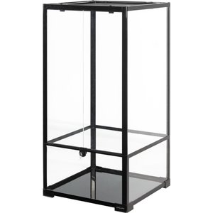 REPTIZOO Reptile Glass Terrarium, Black, 50-gal