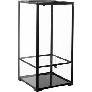 REPTI ZOO Reptile Glass Terrarium, Black, 50-gal