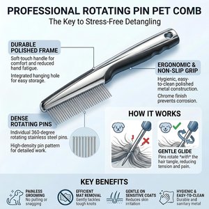 Resco Pro-Series Rotating Dog & Cat Pin Comb