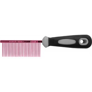 Resco Professional Dog & Cat Comb, Candy Red, Medium