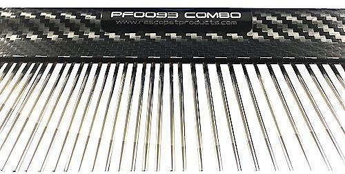 Show full view: Resco Wrap Comb for Dogs, Cats & Small Pets, Combo 1.5-in Pin, Carbon Fiber slide 4 of 5