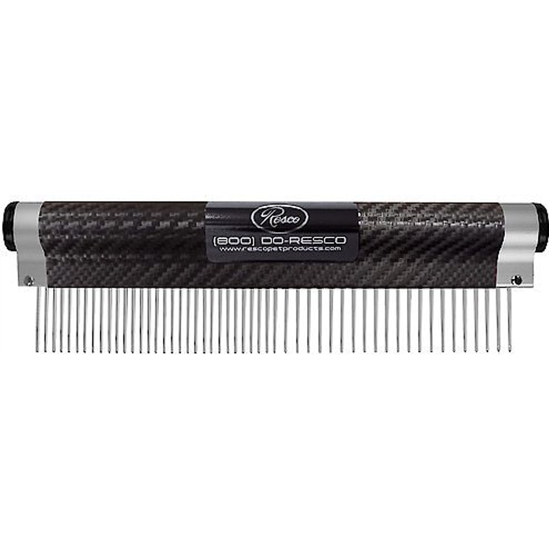 Resco Wrap Comb for Dogs, Cats & Small Pets, Combo 1-in Pin, Carbon Fiber