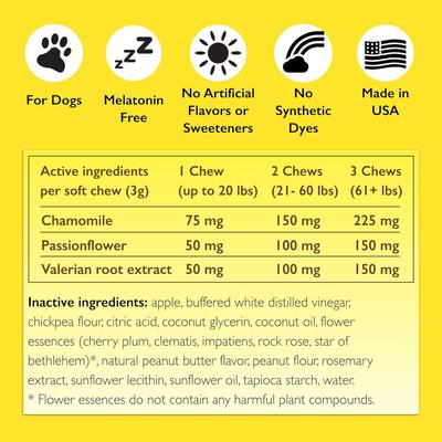 Show full view: Rescue Remedy Pet Calming Chew Supplement for Dogs, 60 count slide 3 of 7