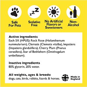 Rescue Remedy Stress Relief Pet Supplement, 10-mL bottle