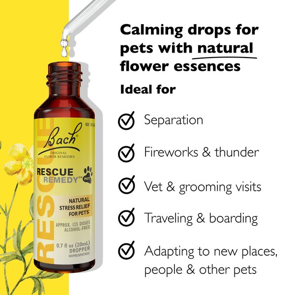 Show full view: Rescue Remedy Stress Relief Pet Supplement, 20-mL bottle slide 2 of 8