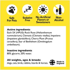 Rescue Remedy Stress Relief Pet Supplement, 20-mL bottle