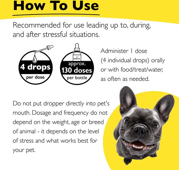 Show full view: Rescue Remedy Stress Relief Pet Supplement, 20-mL bottle slide 4 of 8