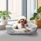 Show in main carousel: Reserve Jacquard Cuddler Bolster Dog & Cat Bed, Gray, Large slide 2 of 10