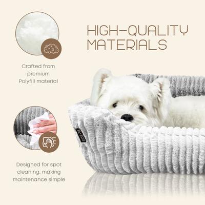 Show full view: Reserve Jacquard Cuddler Bolster Dog & Cat Bed, Gray, Large slide 4 of 10