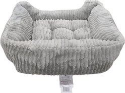 Reserve Jacquard Cuddler Bolster Dog & Cat Bed, Gray, Medium slide 2 of 9