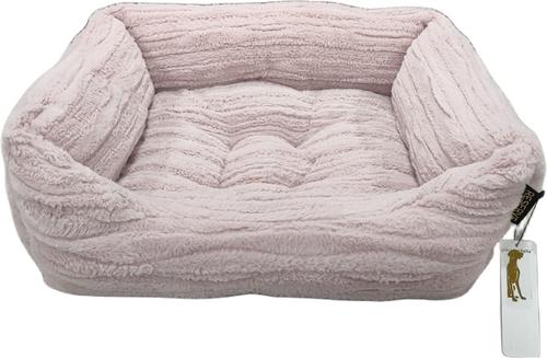 Show full view: Reserve Jacquard Cuddler Bolster Dog & Cat Bed, Pink, Medium slide 2 of 10