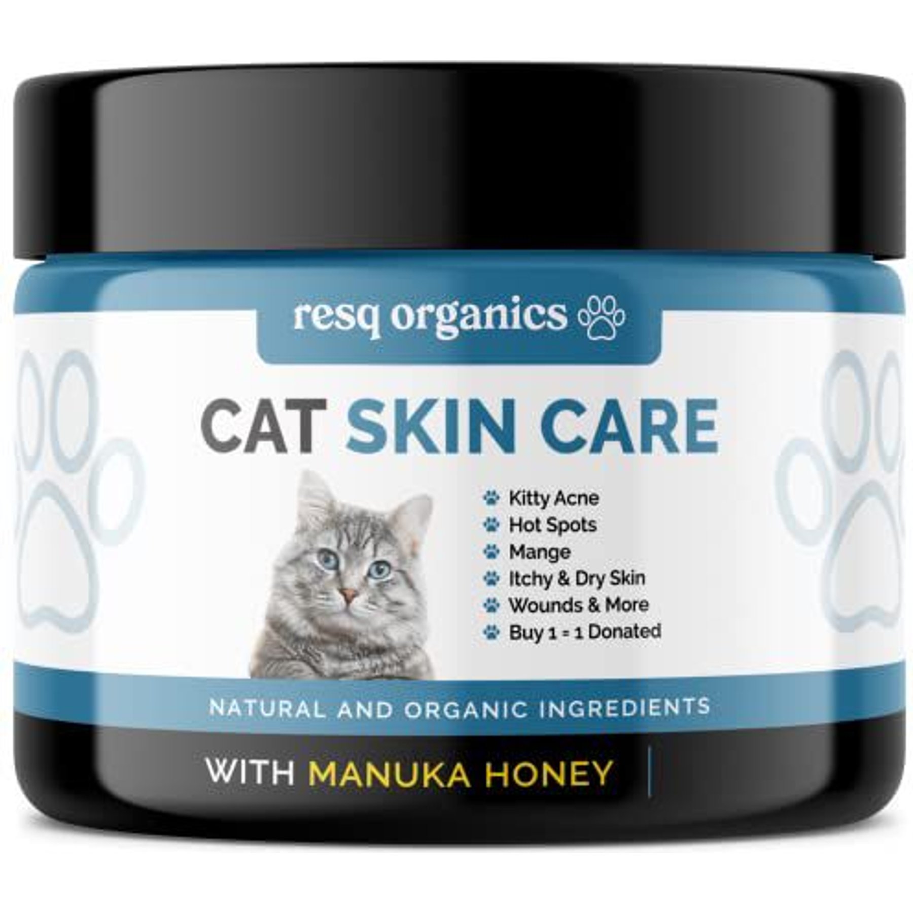 ResQ Organics Cat Skin Care Balm, 4-fl oz jar