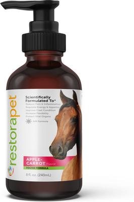 Show full view: RestoraPet Equine Formula Apple-Carrot Flavor Horse Supplement, 8-fl oz bottle slide 1 of 7