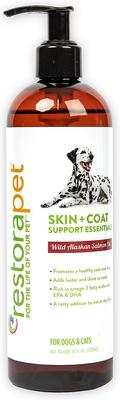 Show full view: RestoraPet Skin + Coat Support Essentials Wild Alaskan Salon Oil Supplement for Dogs, 16-fl oz bottle slide 1 of 9