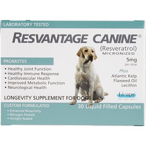 Resvantage Canine Longevity Dog Supplement, 30 count