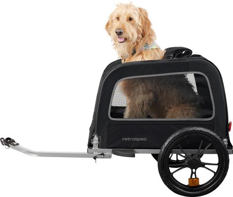 RETROSPEC Rover Waggin Dog Cat Bike Trailer, Black Chewy