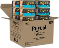 Reveal Adult Grain-Free Ocean Fish in Broth Wet Cat Food, 2.47-oz can, case of 12