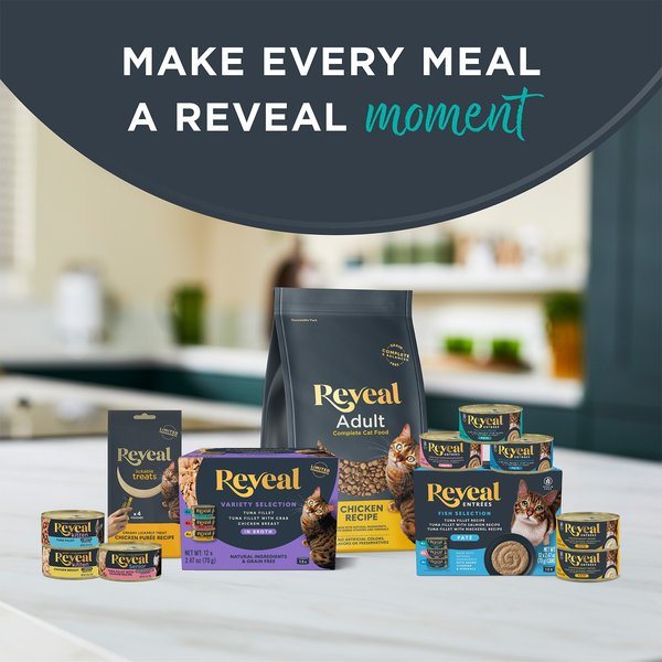 Reveal Entree Chicken Breast Pate Recipe Grain-Free Canned Wet Cat Food, 2.47-oz can, case of 24