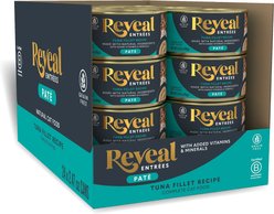 Reveal Entree Tuna Fillet Pate Recipe Grain-Free Canned Wet Cat Food, 2.47-oz can, case of 24