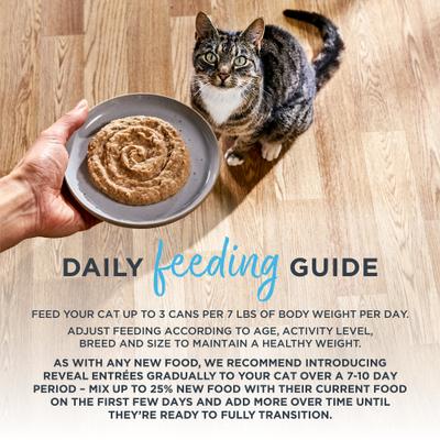 Show full view: Reveal Entree Tuna Fillet with Salmon Pate Recipe Grain-Free Canned Wet Cat Food, 2.47-oz can, case of 24 slide 8 of 12