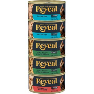 Reveal Fish Broth Selection Grain-Free Wet Cat Food, 2.47-oz can, 5 count