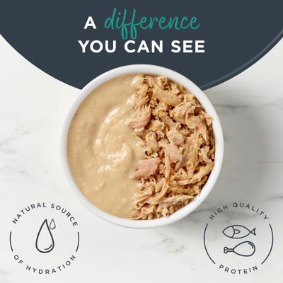 Show full view: Reveal Fish Selection Mousse with Flakes Grain-Free Wet Senior Cat Food, 2.47-oz can, case of 8 slide 5 of 10