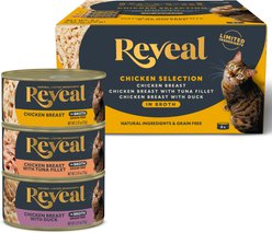 Reveal Natural Chicken in Broth Variety Pack Grain-Free Wet Cat Food, 2.47-oz can, case of 8 slide 2 of 9