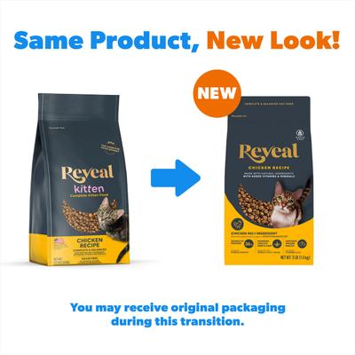 Show full view: Reveal Natural Complete & Balanced Grain-Free Chicken Recipe Dry Cat Food, 3-lb bag slide 3 of 11