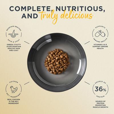 Show full view: Reveal Natural Complete & Balanced Grain-Free Chicken Recipe Dry Cat Food, 3-lb bag slide 6 of 11