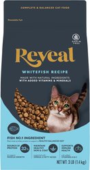 Reveal Natural Complete & Balanced Grain-Free Whitefish Recipe Dry Cat Food, 3-lb bag
