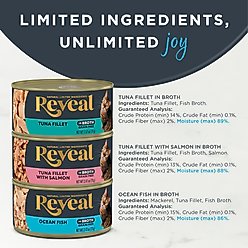 Reveal Natural Fish in Broth Variety Pack Grain-Free Wet Cat Food, 2.47-oz can, case of 8 slide 2 of 9