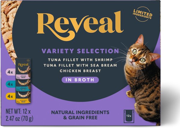 Reveal Natural Grain-Free Fish & Chicken Broth Flavored Variety Pack Wet Cat Food