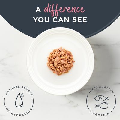 Show full view: Reveal Natural Grain-Free Tuna Fillet with Salmon in Broth Flavored Wet Cat Food, 2.47-oz can, case of 24 slide 5 of 10