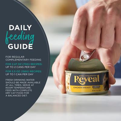 Show full view: Reveal Natural Grain-Free Tuna with Sea Bream in Broth Flavored Wet Cat Food, 2.47-oz can, case of 24 slide 8 of 12