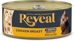 Reveal Natural Limited Ingredient Grain-Free Chicken Breast in Broth Wet Cat Food, 5.5-oz, case of 12 slide 2 of 9
