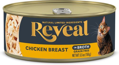 Show full view: Reveal Natural Limited Ingredient Grain-Free Chicken Breast in Broth Wet Cat Food, 5.5-oz, case of 12 slide 3 of 12