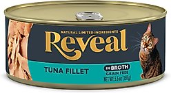 Reveal Natural Limited Ingredient Grain-Free Tuna Fillet in Broth Wet Cat Food, 5.5-oz, case of 12 slide 2 of 9