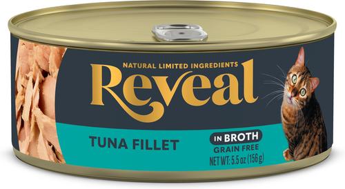 Show full view: Reveal Natural Limited Ingredient Grain-Free Tuna Fillet in Broth Wet Cat Food, 5.5-oz, case of 12 slide 3 of 12