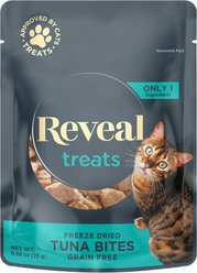 Reveal Single Ingredient Tuna Bites Grain-Free Freeze-Dried Cat Treats, 0.88-oz bag, 1 count