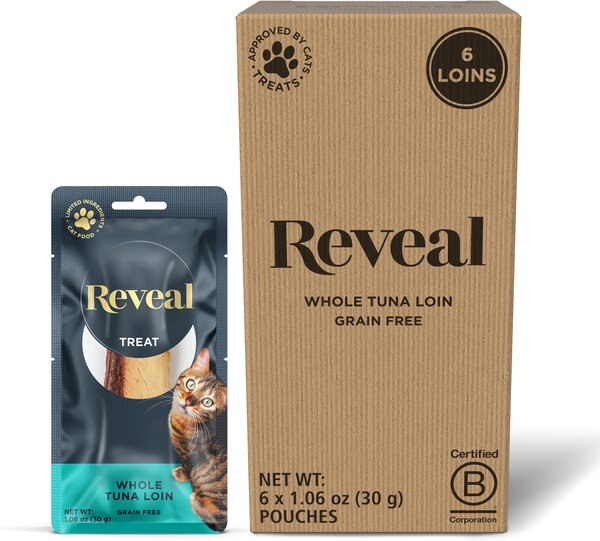 Reveal Tuna Loin Grain-Free Cat Treat, 1.06-oz bag, 6 count