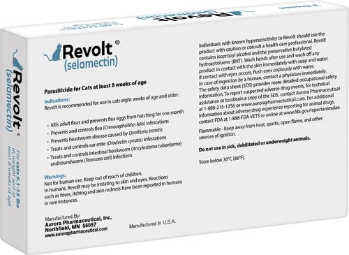 Show full view: Revolt Topical Solution for Cats, 5.1-15 lbs, (Blue Box), 3 Doses (3-mos. supply) slide 2 of 4
