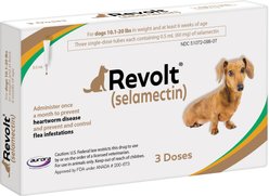 Revolt Topical Solution for Dogs, 10.1-20 lbs, (Brown Box), 3 Doses (3-mos. supply) slide 1 of 2