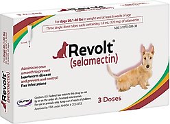 Revolt Topical Solution for Dogs, 20.1-40 lbs, (Maroon Box), 3 Doses (3-mos. supply)