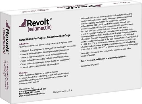 Show full view: Revolt Topical Solution for Dogs, 85.1-130 lbs, (Plum Box), 3 Doses (3-mos. supply) slide 2 of 3
