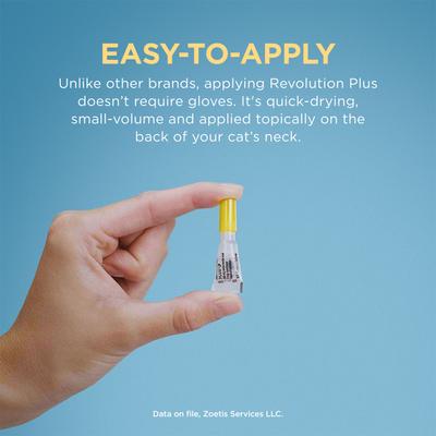 Show full view: Revolution Plus Topical Solution for Cats, 11.1-22 lbs, (Green Box), 3 Doses (3-mos. supply) slide 7 of 12