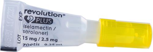 Show full view: Revolution Plus Topical Solution for Cats, 2.8-5.5 lbs, (Gold Box), 12 Doses (12-mos. supply) slide 3 of 12