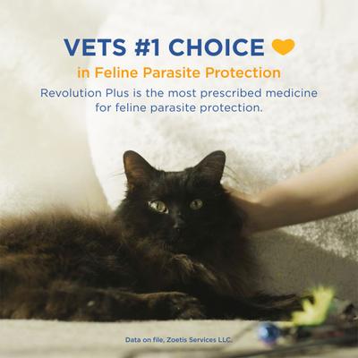 Revolution Plus Topical Solution for Cats, 2.8-5.5 lbs, (Gold Box)