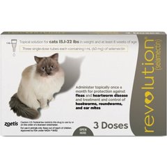Revolution Topical Solution for Cats, 15.1-22 lbs, (Taupe Box), 3 Doses (3-mos. supply)