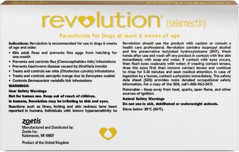 Show full view: Revolution Topical Solution for Dogs, 10.1-20 lbs, (Brown Box), 3 Doses (3-mos. supply) slide 2 of 11